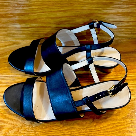Cole Haan Black Leather Sandals - Picture 2 of 3